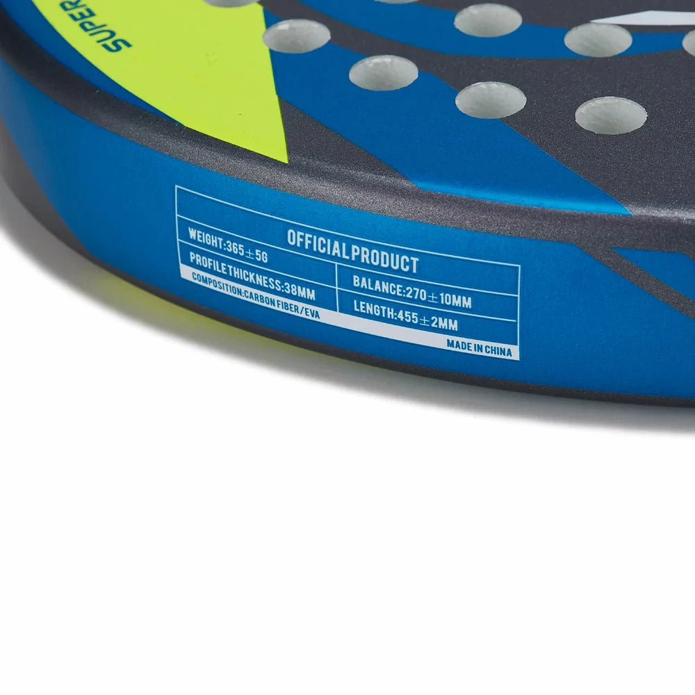 Brand Padel Tennis Carbon Fiber Soft EVA Face Tennis Paddle Racquet Racket with Padle Bag Cover Power 600