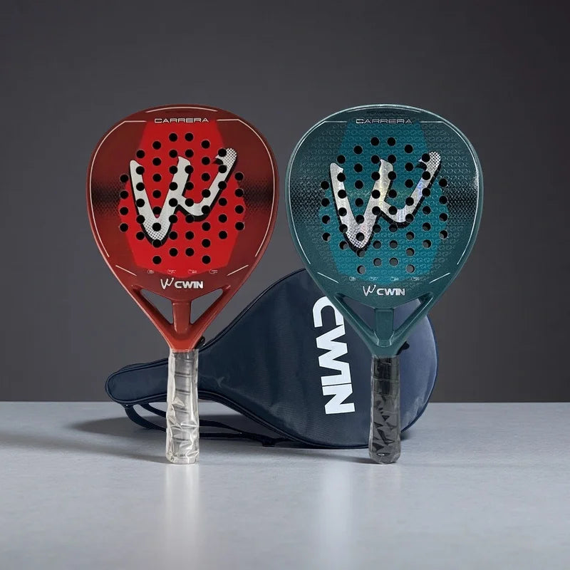 CWIN CARRERA Paddle Racket Adult Prefessional Carbon Fiber Soft EVA Face Tennis Paddle Racquet Racket with Padle Bag Cover 2025