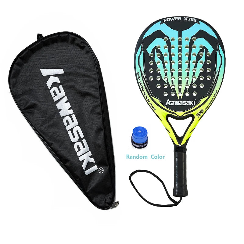 Brand Padel Tennis Carbon Fiber Soft EVA Face Tennis Paddle Racquet Racket with Padle Bag Cover Power 600