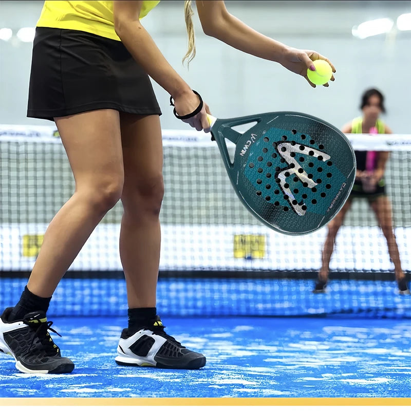 CWIN CARRERA Paddle Racket Adult Prefessional Carbon Fiber Soft EVA Face Tennis Paddle Racquet Racket with Padle Bag Cover 2025