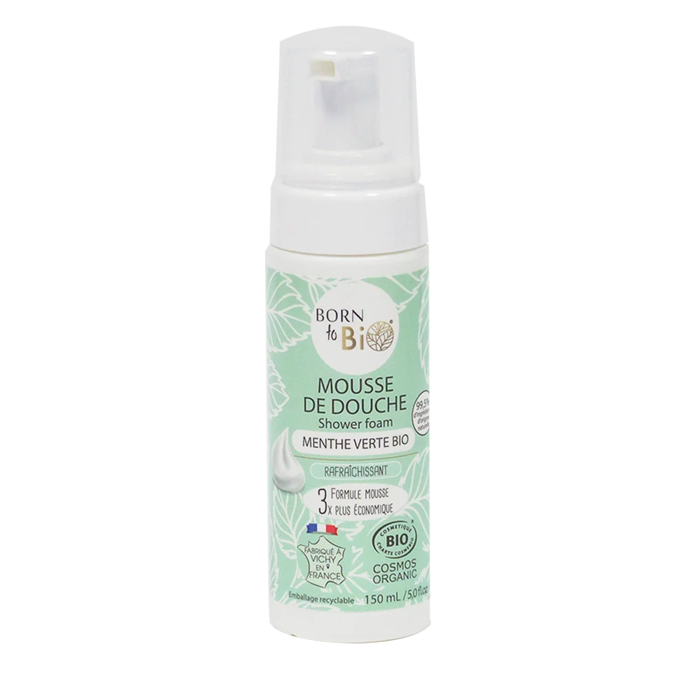 Mousse de Douche Menthe Verte - Certifiée Bio-0