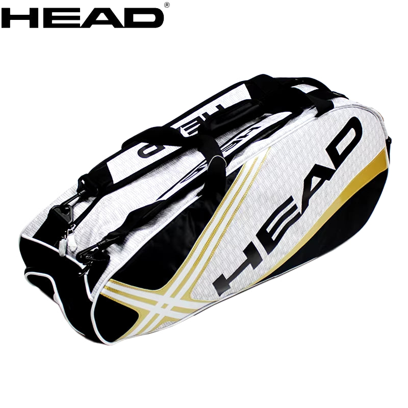 Tennis Rackets Bag Large Capacity 3-6 Pieces Tennis Backpack Badminton Gymbag Squash Racquet Bag with Separated Shoes Bag