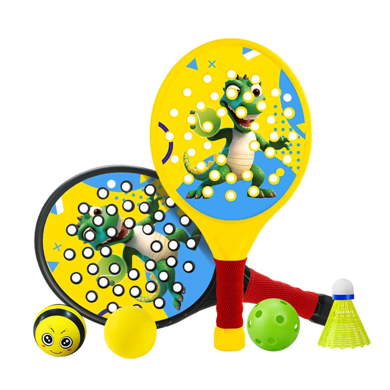 2 Pieces Kinder Padel -Schläger Many Handy Tety Paddle Tennis -Racket Paddles Sports Game for Beginners