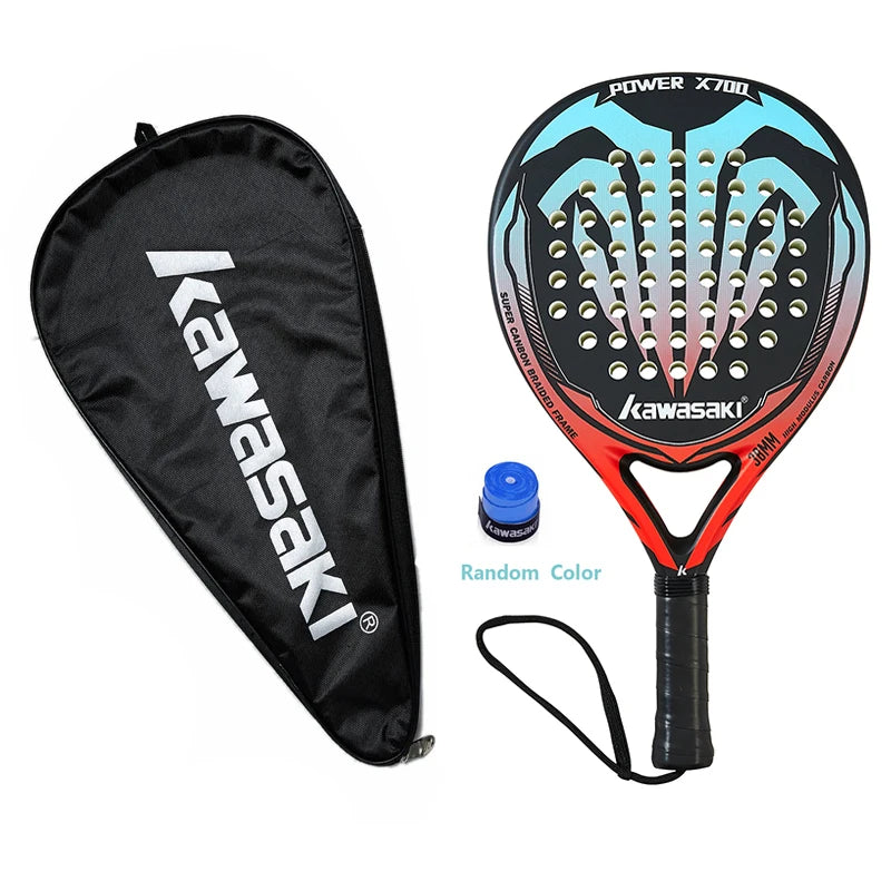 Brand Padel Tennis Carbon Fiber Soft EVA Face Tennis Paddle Racquet Racket with Padle Bag Cover Power 600
