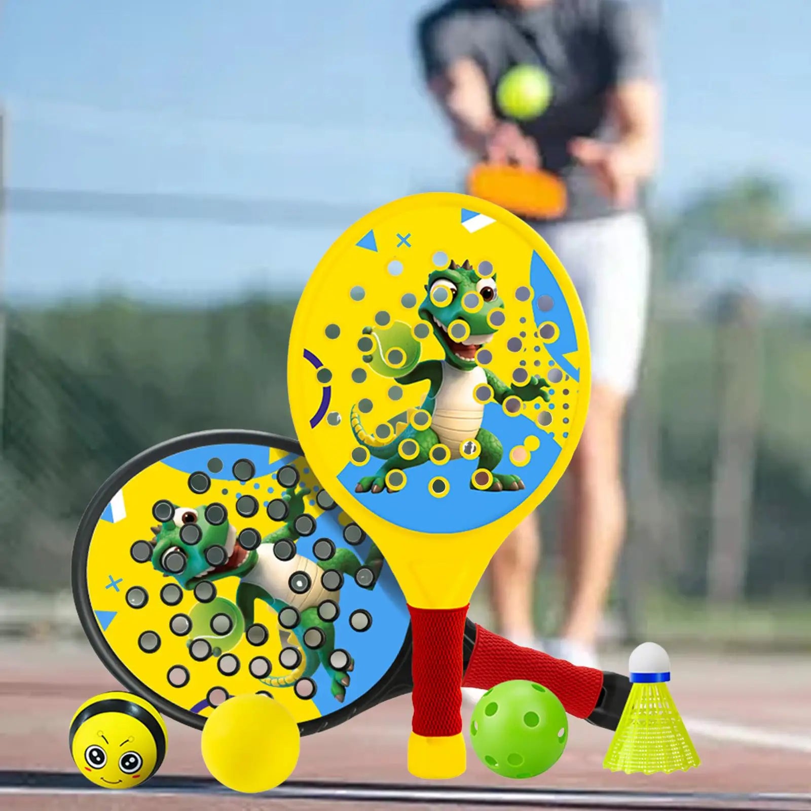 2 Pieces Kinder Padel -Schläger Many Handy Tety Paddle Tennis -Racket Paddles Sports Game for Beginners