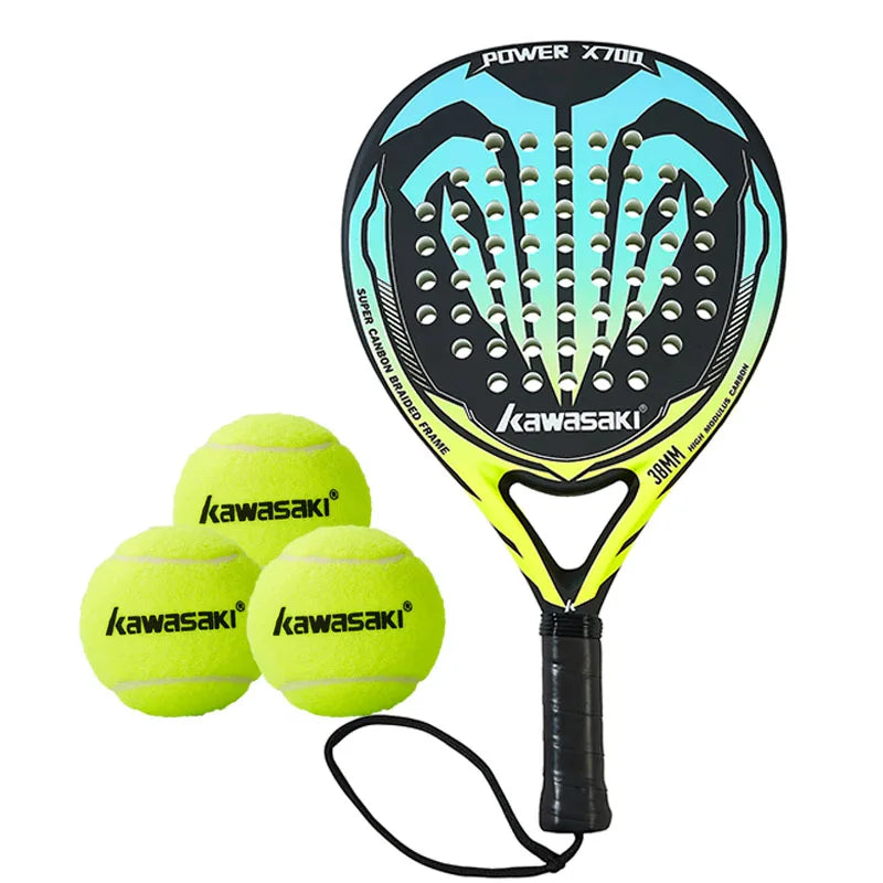 Brand Padel Tennis Carbon Fiber Soft EVA Face Tennis Paddle Racquet Racket with Padle Bag Cover Power 600