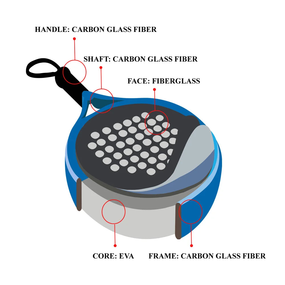 Brand Padel Tennis Carbon Fiber Soft EVA Face Tennis Paddle Racquet Racket with Padle Bag Cover Power 600