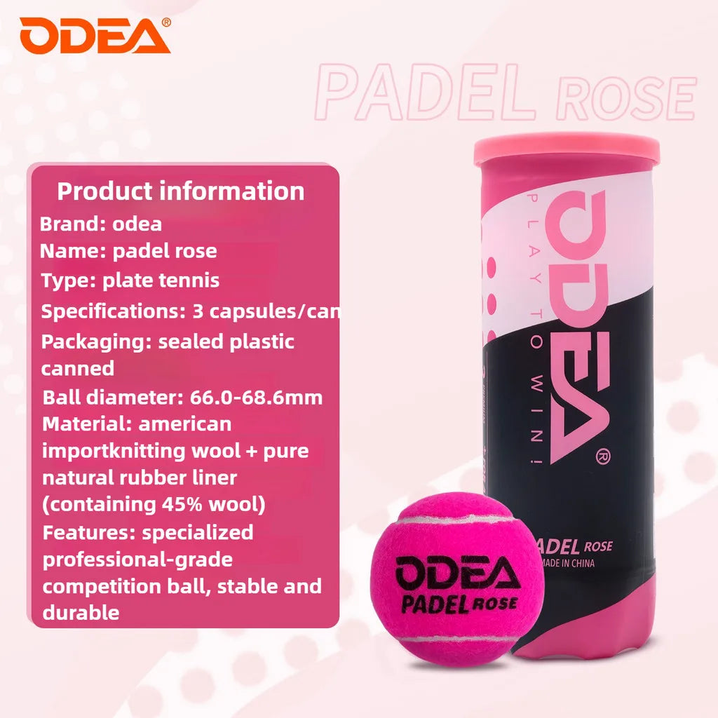 Padel Balls Pink,High Bounce Durable Training Tennis Balls,Vacuum Sealed for Competitive Matches