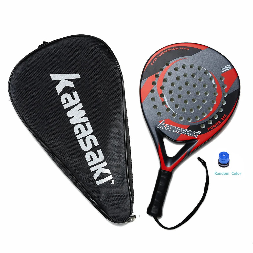 Brand Padel Tennis Carbon Fiber Soft EVA Face Tennis Paddle Racquet Racket with Padle Bag Cover Power 600