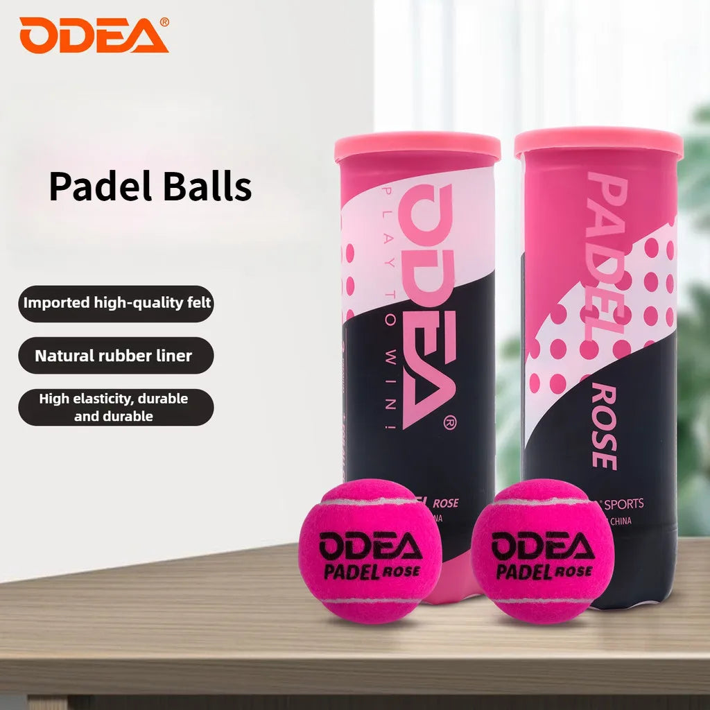 Padel Balls Pink,High Bounce Durable Training Tennis Balls,Vacuum Sealed for Competitive Matches