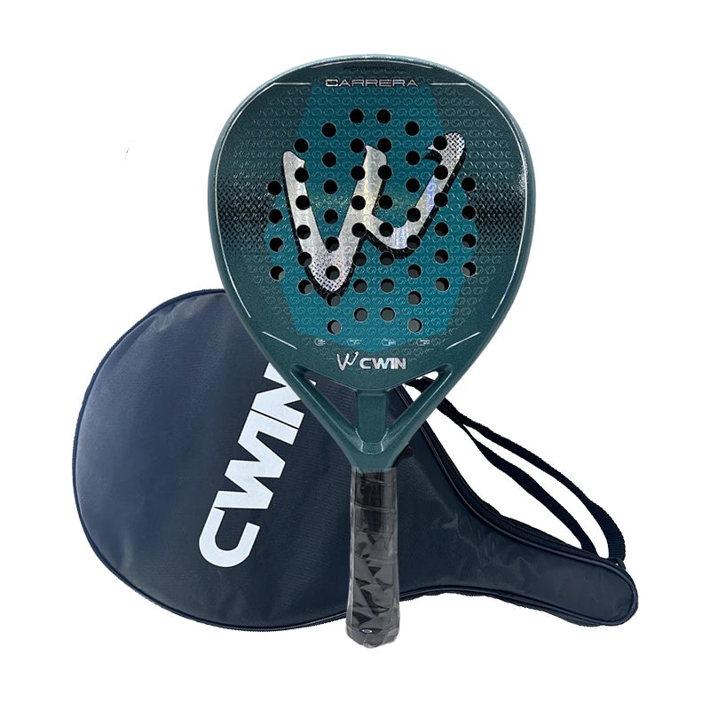 CWIN CARRERA Paddle Racket Adult Prefessional Carbon Fiber Soft EVA Face Tennis Paddle Racquet Racket with Padle Bag Cover 2025