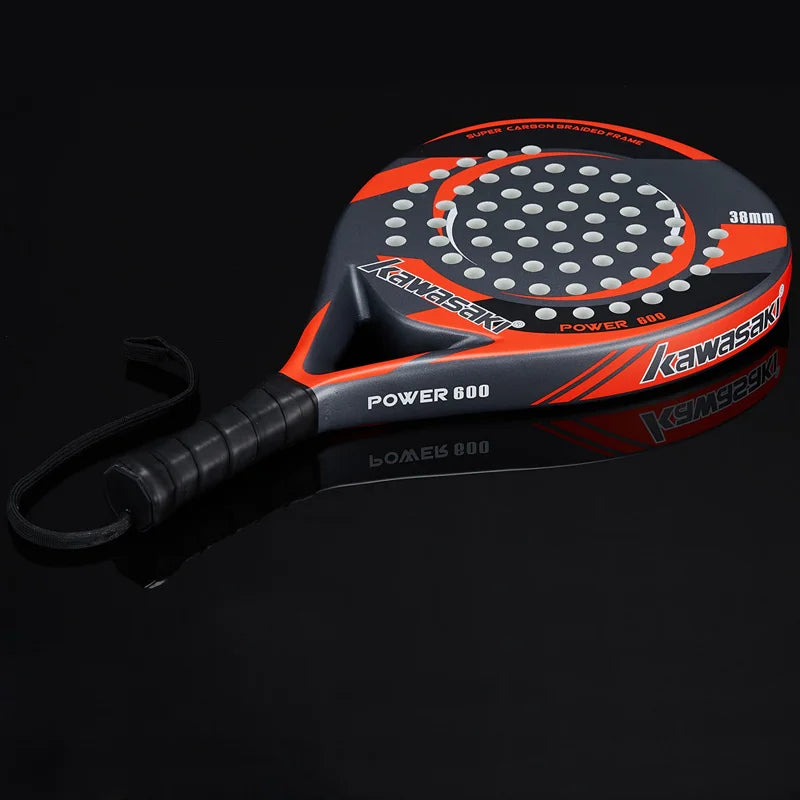 Brand Padel Tennis Carbon Fiber Soft EVA Face Tennis Paddle Racquet Racket with Padle Bag Cover Power 600