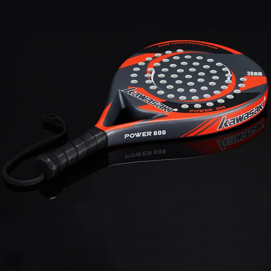 Brand Padel Tennis Carbon Fiber Soft EVA Face Tennis Paddle Racquet Racket with Padle Bag Cover Power 600