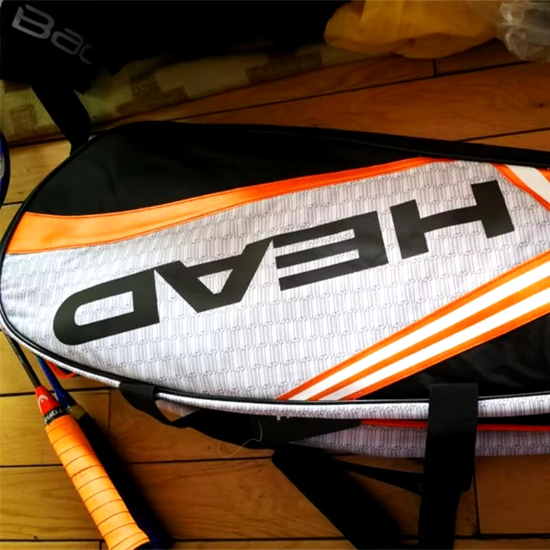Tennis Rackets Bag Large Capacity 3-6 Pieces Tennis Backpack Badminton Gymbag Squash Racquet Bag with Separated Shoes Bag