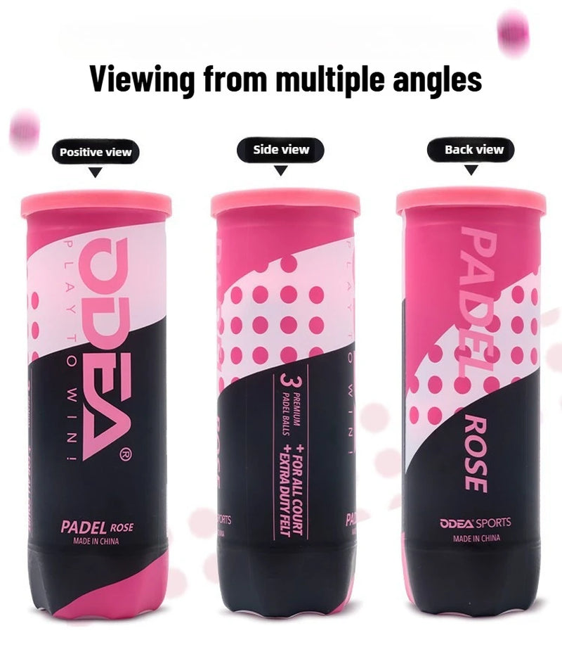 Padel Balls Pink,High Bounce Durable Training Tennis Balls,Vacuum Sealed for Competitive Matches