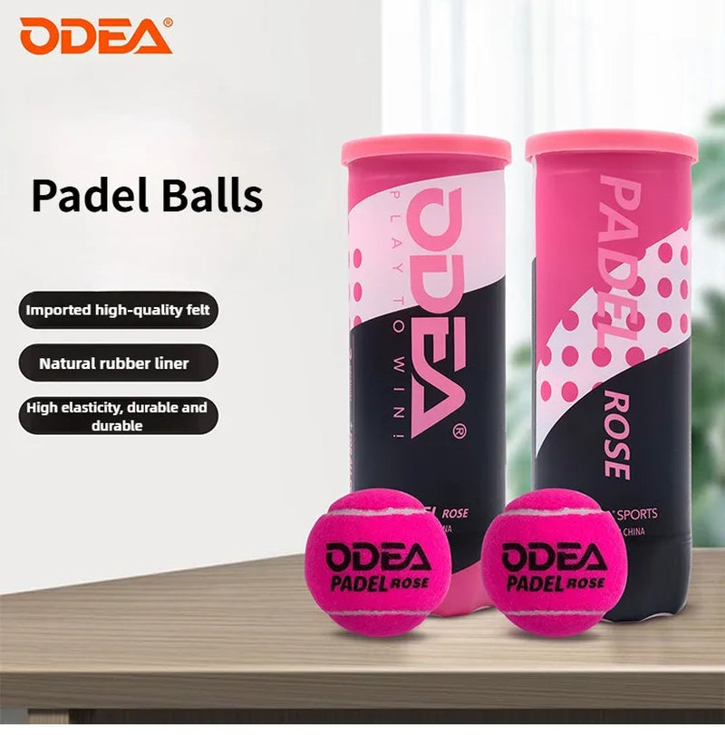 Padel Balls Pink,High Bounce Durable Training Tennis Balls,Vacuum Sealed for Competitive Matches